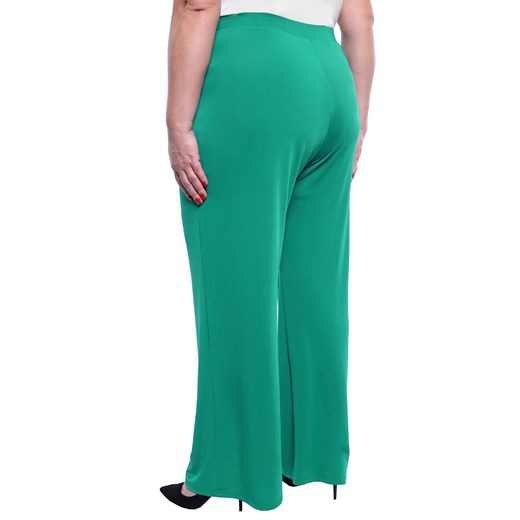 Wizytowe spodnie w kolorze zielonego turkusu
