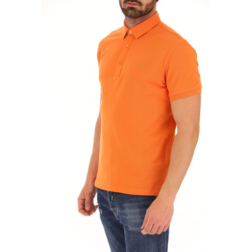 Etro t-shirt męski pomarańczowa z krótkim rękawem 