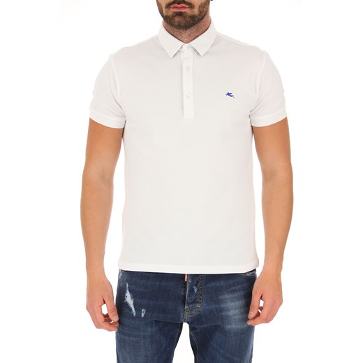 T-shirt męski Etro biały z krótkimi rękawami 
