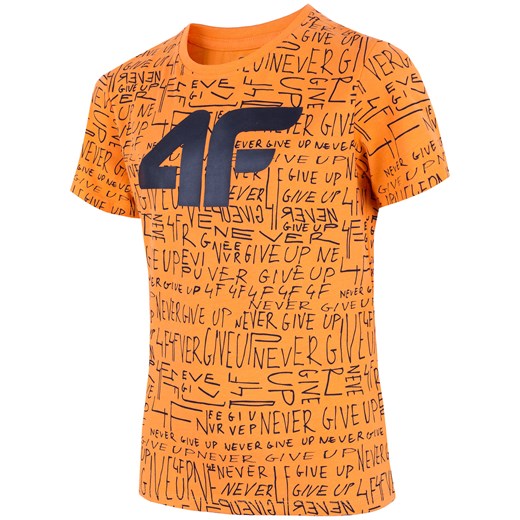 T-shirt chłopięcy (122-164) JTSM236 - pomarańcz neon   152 4F
