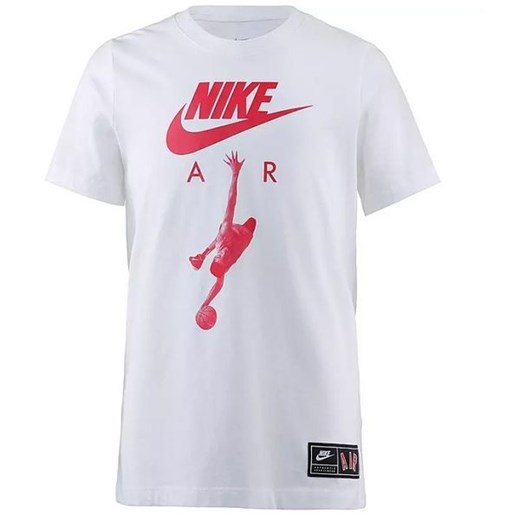 Koszulka B NSW Tee Air Photo Nike (biało-czerwona) Nike  M SPORT-SHOP.pl