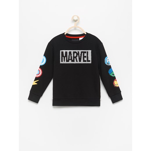 Reserved - Bluza z magicznymi cekinami Marvel - Czarny Reserved  104 