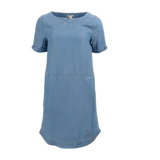 Sukienka Barbour z tkaniny niebieska casual z krótkimi rękawami midi na bal 