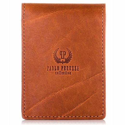 Elegancki stylowy portfel etui ze skóry naturalnej brązowy