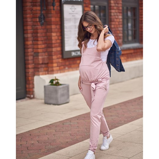 Ogrodniczki ciążowe Paso Róż 9Fashion  S Piękny Brzuszek