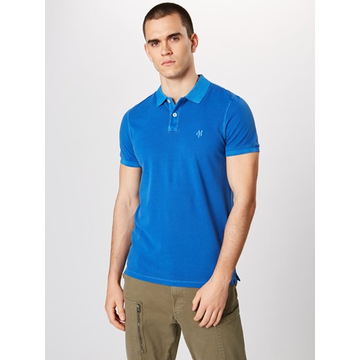 T-shirt męski Marc O'Polo z bawełny casual niebieski z krótkim rękawem gładki 