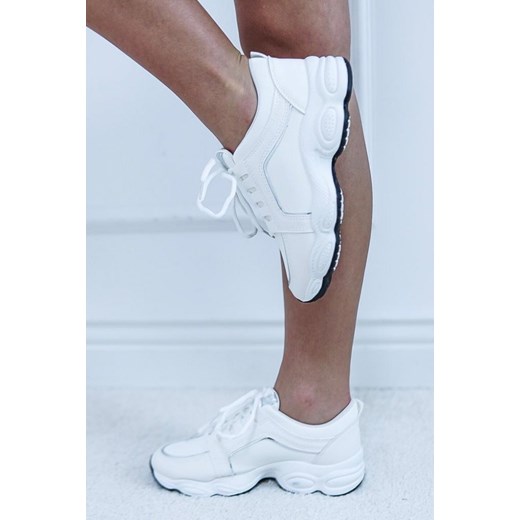 Buty sportowe damskie do biegania z tworzywa sztucznego płaskie sznurowane 
