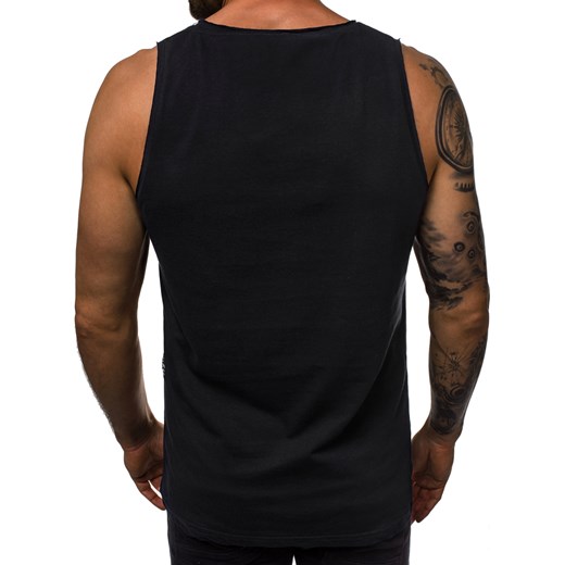 T-shirt męski czarny Ozonee młodzieżowy 