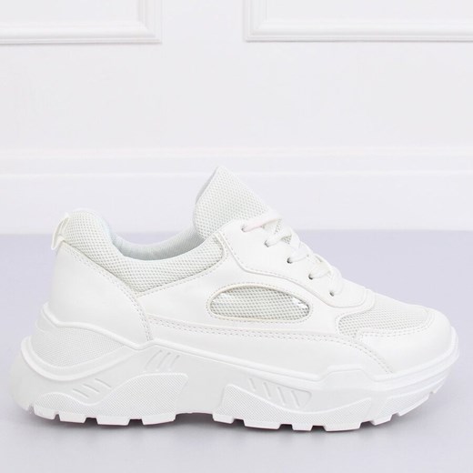 Buty sportowe damskie białe Butymodne płaskie bez wzorów na wiosnę 