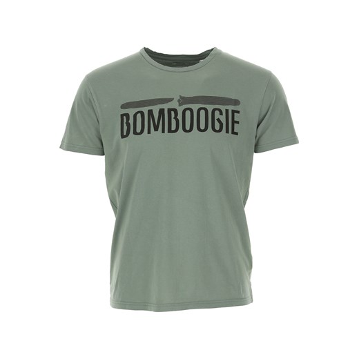 Bomboogie Koszulka dla Mężczyzn, wojskowy zielony, Bawełna, 2019, L M S XL XXL  Bomboogie L RAFFAELLO NETWORK