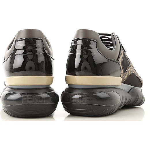 Buty sportowe męskie Fendi sznurowane skórzane