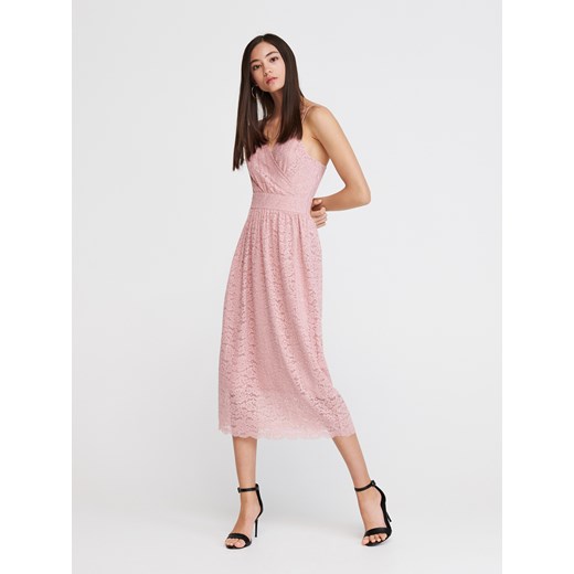 Reserved - Koronkowa sukienka midi - Różowy  Reserved 34 