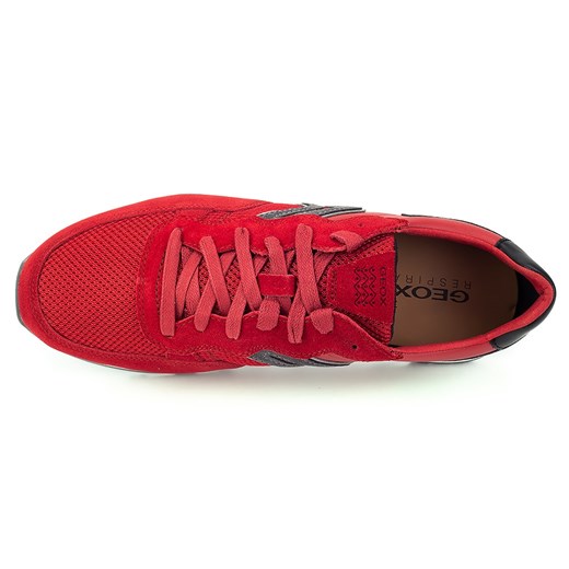 Buty sportowe męskie Geox czerwone skórzane 