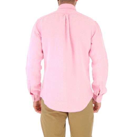 Koszula męska Ralph Lauren różowa z długim rękawem 