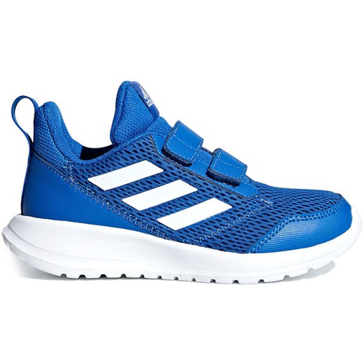 Buty sportowe dziecięce Adidas na rzepy gładkie niebieskie na wiosnę 