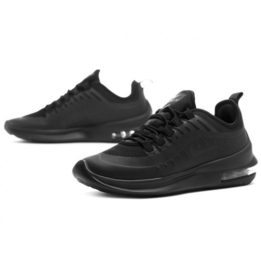 Buty sportowe damskie Nike dla biegaczy czarne bez wzorów na płaskiej podeszwie sznurowane 