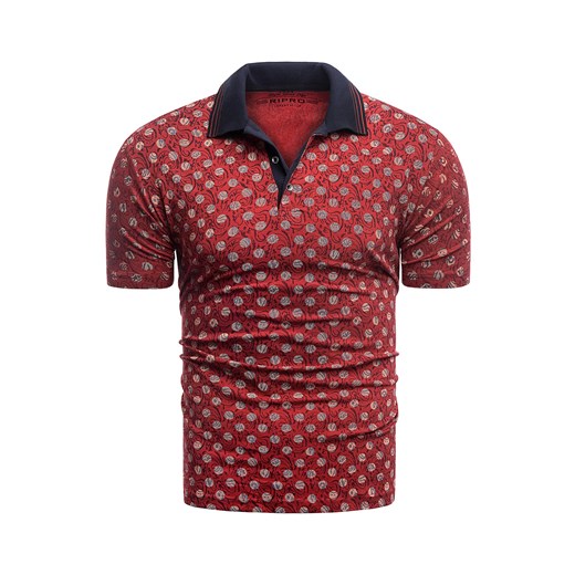 Koszulka polo 7038 - czerwona  Risardi XL 