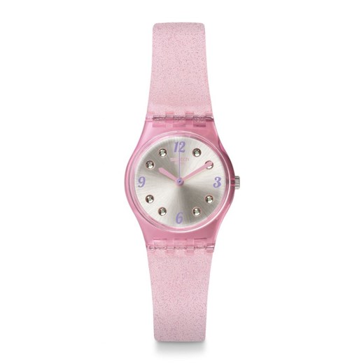 Różowy zegarek Swatch analogowy 