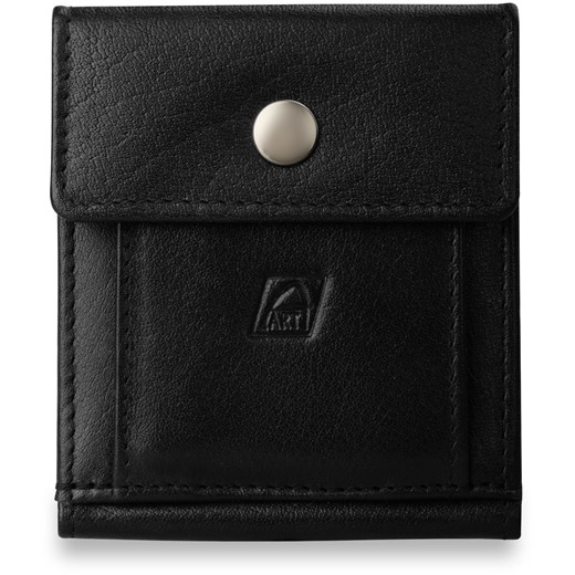 Uniwersalny portfel skórzany - czarny
