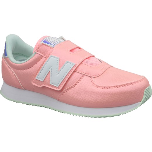 Różowe buty sportowe dziecięce New Balance na wiosnę na rzepy 
