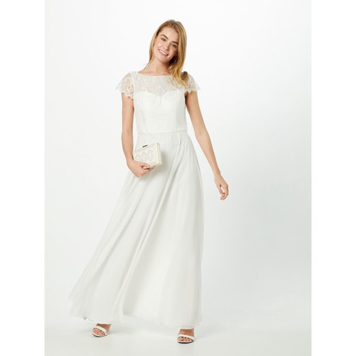 Swing sukienka gładka maxi biała prosta elegancka 