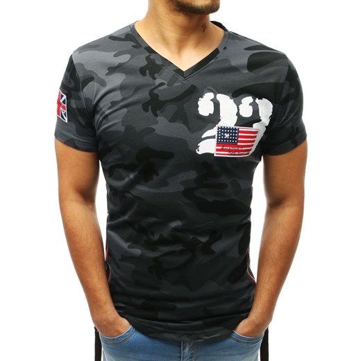 T-shirt męski camo grafitowy (rx3379) Dstreet  XL okazja  