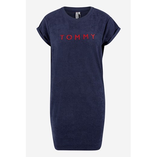 Sukienka Tommy Hilfiger prosta midi z krótkimi rękawami casual 