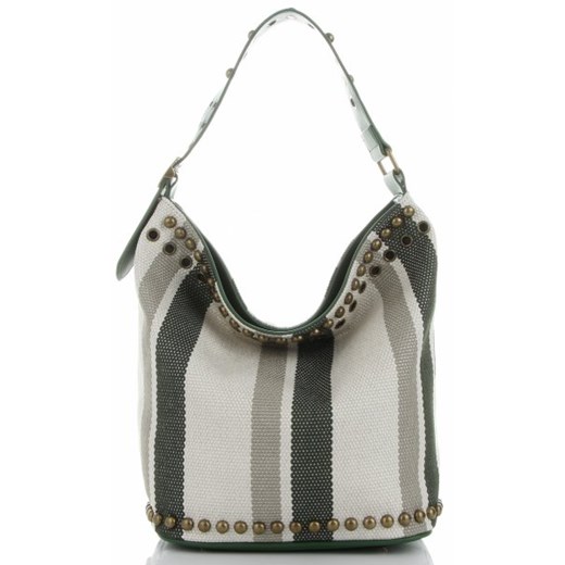 Shopper bag Diana&Co ze zdobieniami bez dodatków duża na ramię elegancka 