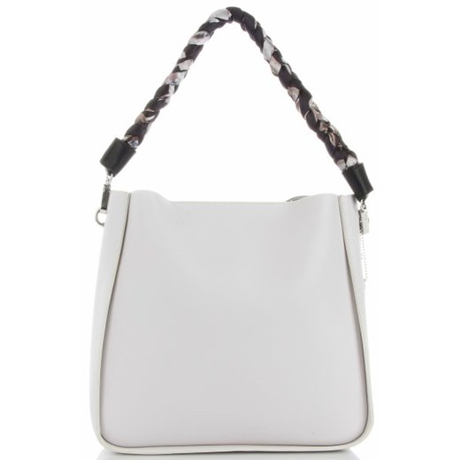 Shopper bag Diana&Co biała tkaninowa bez dodatków 