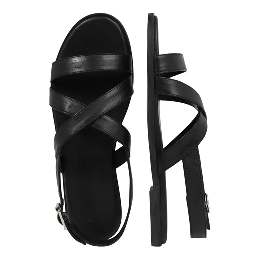 Esprit sandały damskie czarne płaskie 
