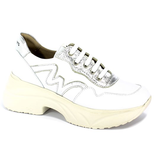 Wonders sneakersy damskie na wiosnę skórzane sznurowane młodzieżowe