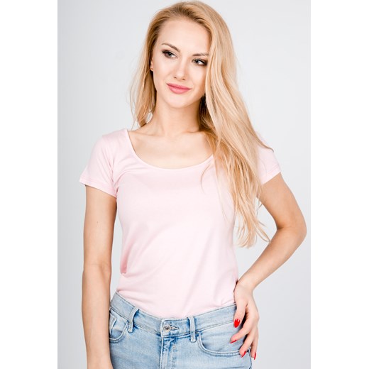 Różowa bluzka damska Zoio z krótkim rękawem 