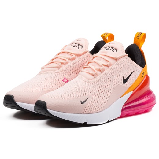 Buty sportowe damskie Nike do biegania różowe płaskie sznurowane bez wzorów 
