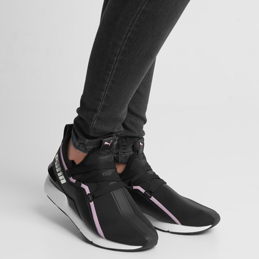 Buty sportowe damskie Puma w stylu casual młodzieżowe na płaskiej podeszwie tkaninowe 
