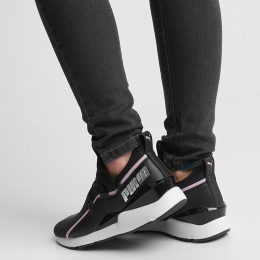 Buty sportowe damskie Puma w stylu casual młodzieżowe gładkie tkaninowe na płaskiej podeszwie 