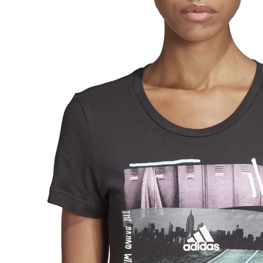 Bluzka damska Adidas Performance na lato z krótkim rękawem z okrągłym dekoltem 