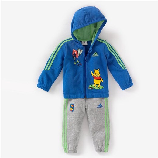 Dres dziecięcy, podszewka z moltonu, Kubuś Puchatek, ADIDAS la-redoute-pl niebieski bawełniane
