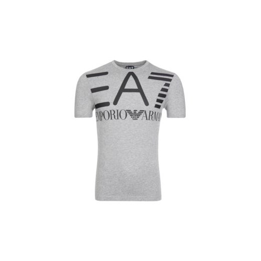 T-shirt męski Ea7 Emporio Armani szary z krótkim rękawem 