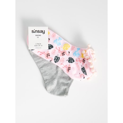 Sinsay - Skarpetki stopki - Różowy Sinsay  39-41 