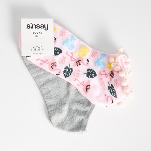 Sinsay - Skarpetki stopki - Różowy Sinsay  39-41 