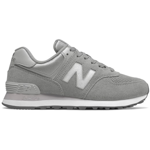 Buty sportowe damskie New Balance do biegania eleganckie bez wzorów sznurowane z zamszu płaskie 