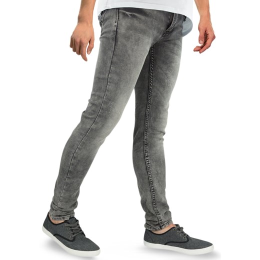 Jeansy męskie slim fit w kolorze szarym RT3533   84 cm/L32 wyprzedaż merits.pl 