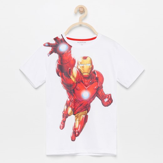 Reserved - T-shirt Marvel - Biały Reserved  164 