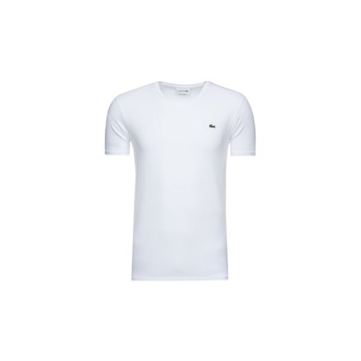 T-shirt męski biały Lacoste z krótkim rękawem