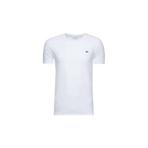 T-shirt męski biały Lacoste z krótkim rękawem 