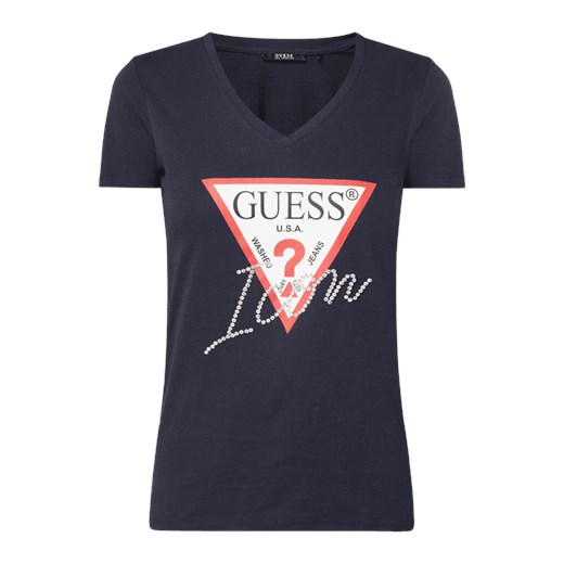 T-shirt zdobiony kamieniami Guess  L Peek&Cloppenburg 