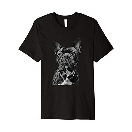 Bluzka damska brązowa Französische Bulldogge Frauen T-shirt z okrągłym dekoltem 