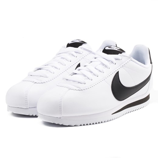 Buty sportowe damskie białe Nike sneakersy cortez bez wzorów1 sznurowane 