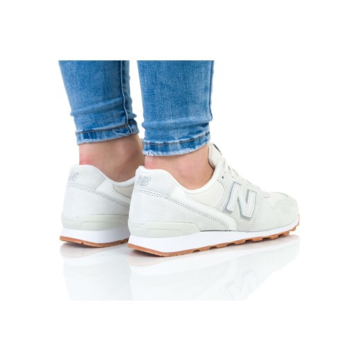 Buty sportowe damskie New Balance new 997 na płaskiej podeszwie bez wzorów białe sznurowane 