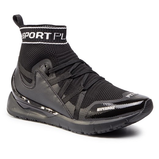 Buty sportowe męskie Plein Sport czarne sznurowane z tworzywa sztucznego 